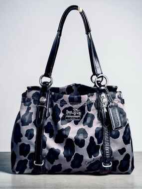 Coach Madison Mia Ocelot Tote Bag